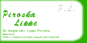 piroska lippe business card